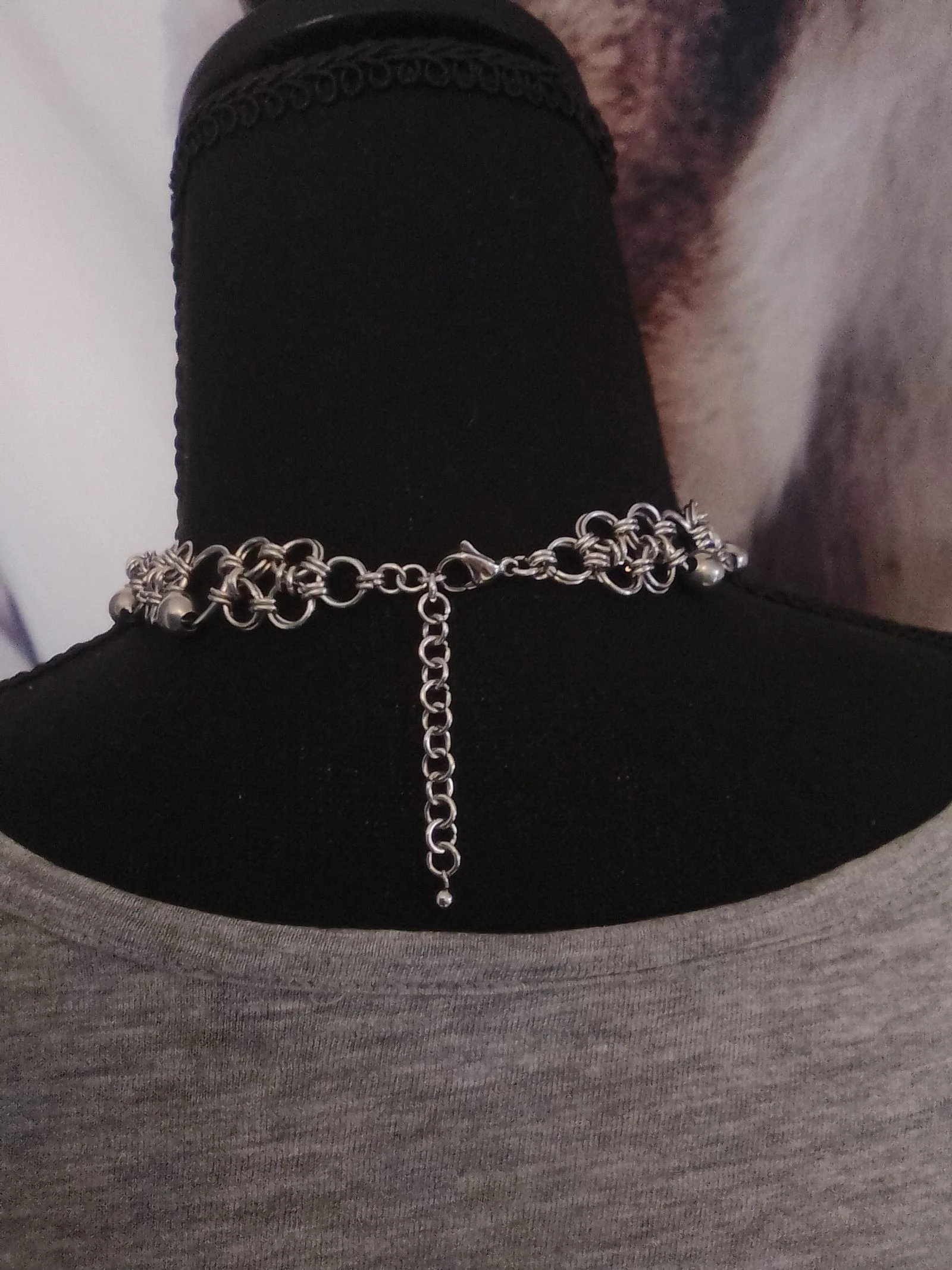 Uniseks Japanse chainmail choker ketting – photo 3